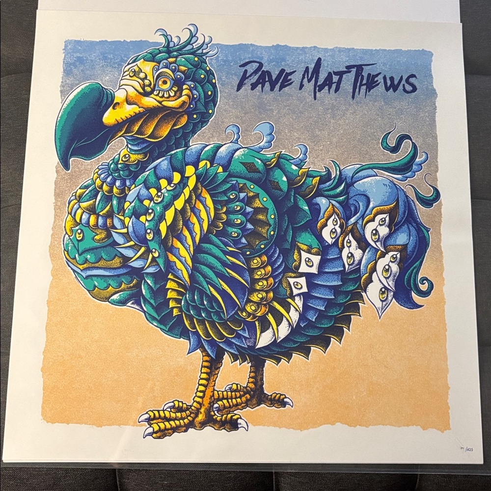Colorful Dodo Bird Dave Matthews Poster